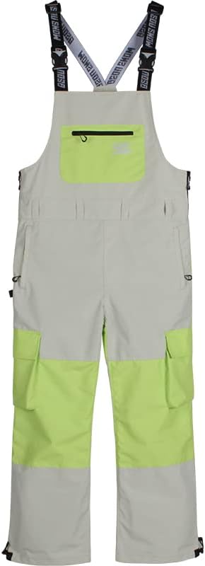 Pantalon de ski bibs unisexe pour homme et femme hiver