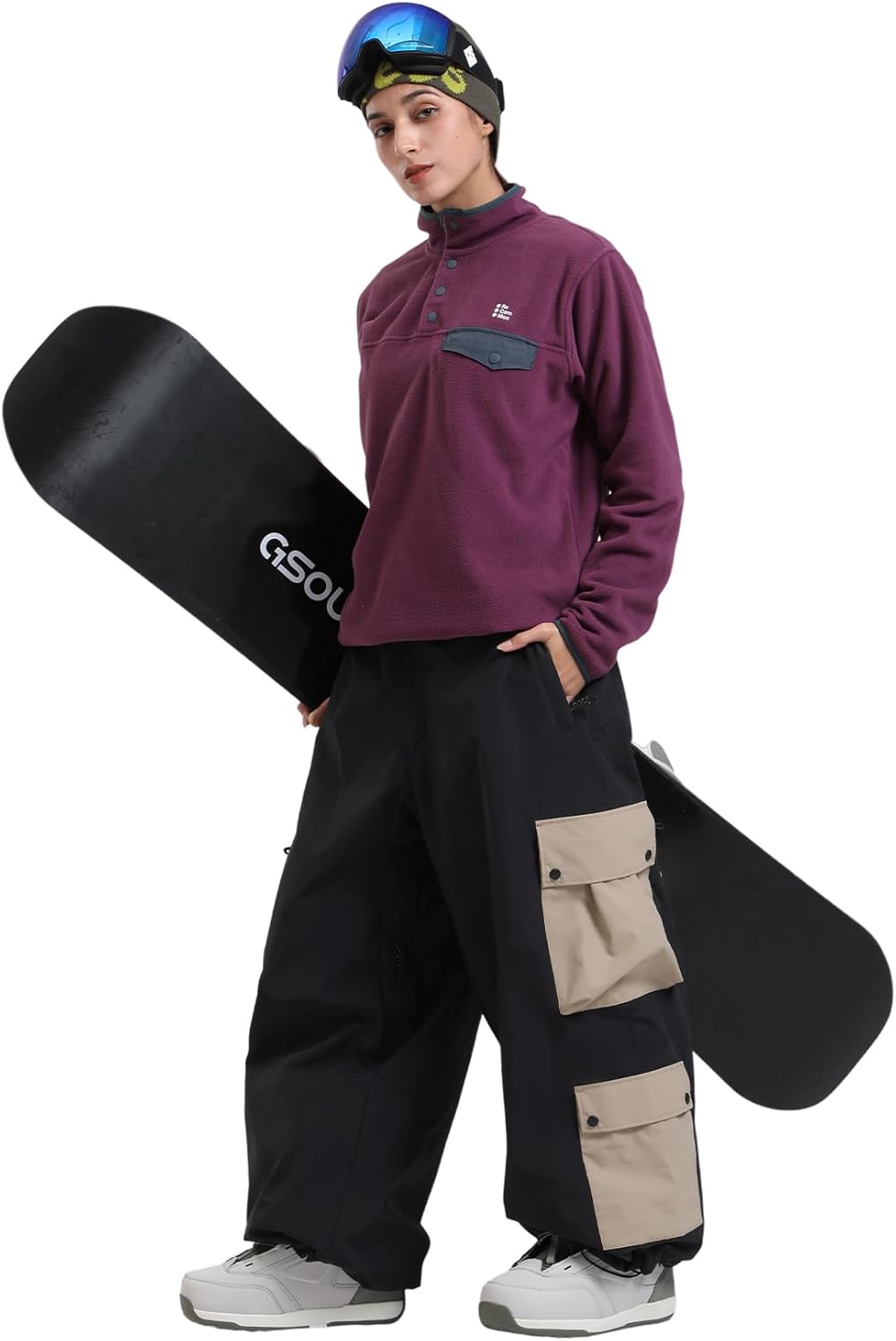 Men Women Ski Pants Baggy Cargo Snowboard Pants