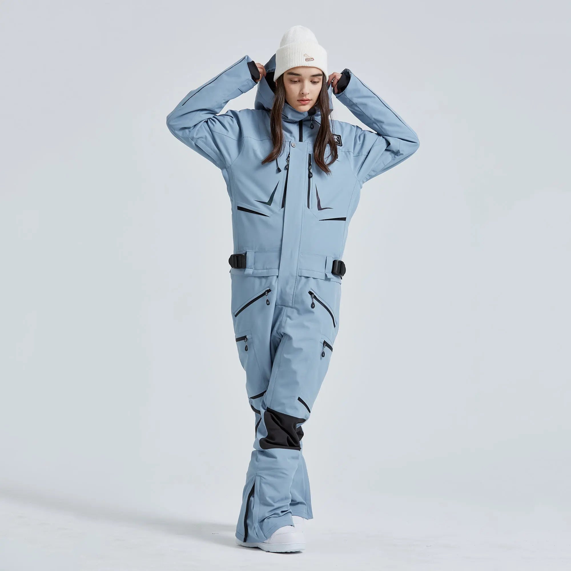 Women’s One Piece Hooded Ski Suit Winter Snowsuit Jumpsuit