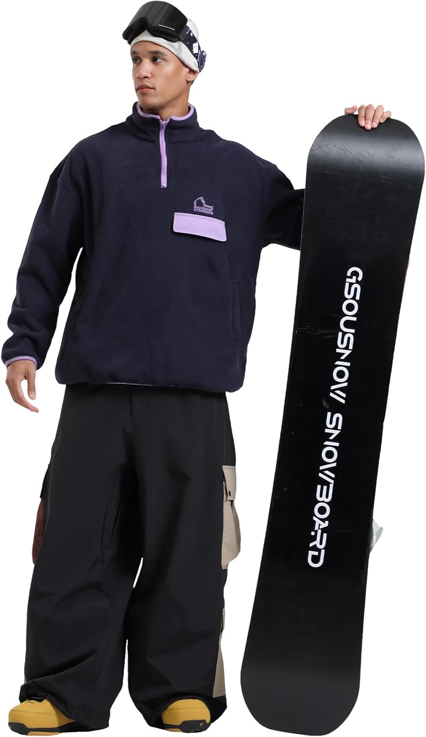 Men Women Ski Pants Baggy Cargo Snowboard Pants