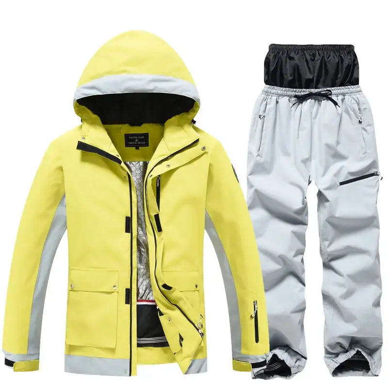 Loose Fit Ski and Snowboard Jacket and Pants Set Sportswear