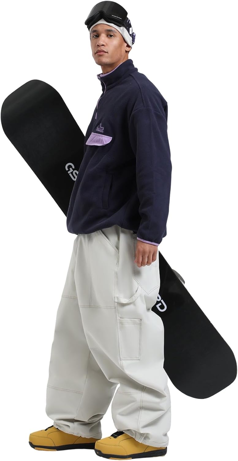 Womens Mens Snowboard Pants Super Baggy Ski Snow Pants