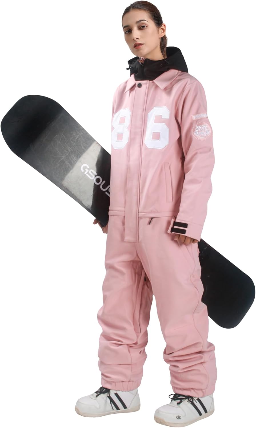 Ski Suits Women Men One Piece Snow Suits Waterproof Windproof Men Snowsuit Insulated Ski Jumpsuit