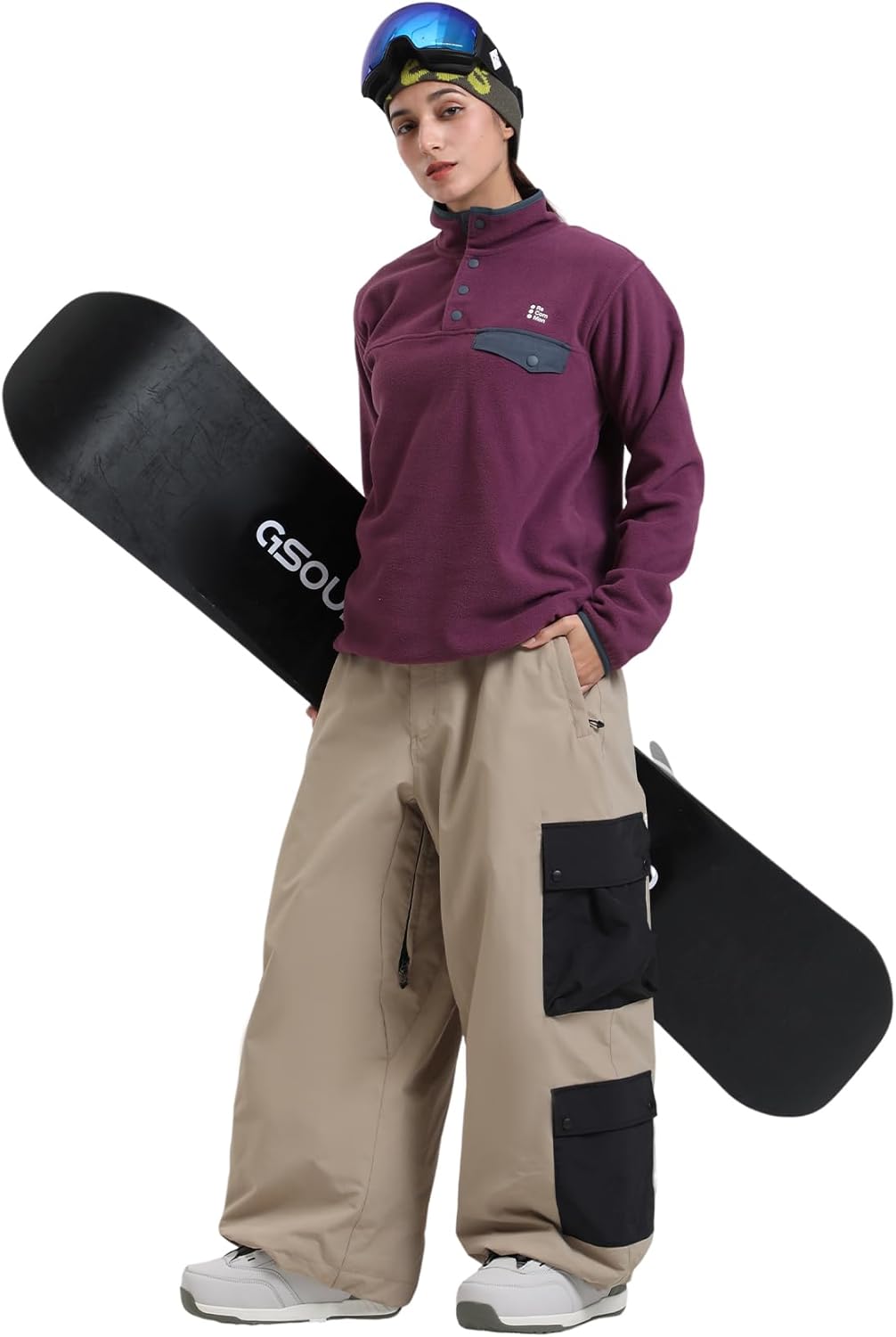 Men Women Ski Pants Baggy Cargo Snowboard Pants