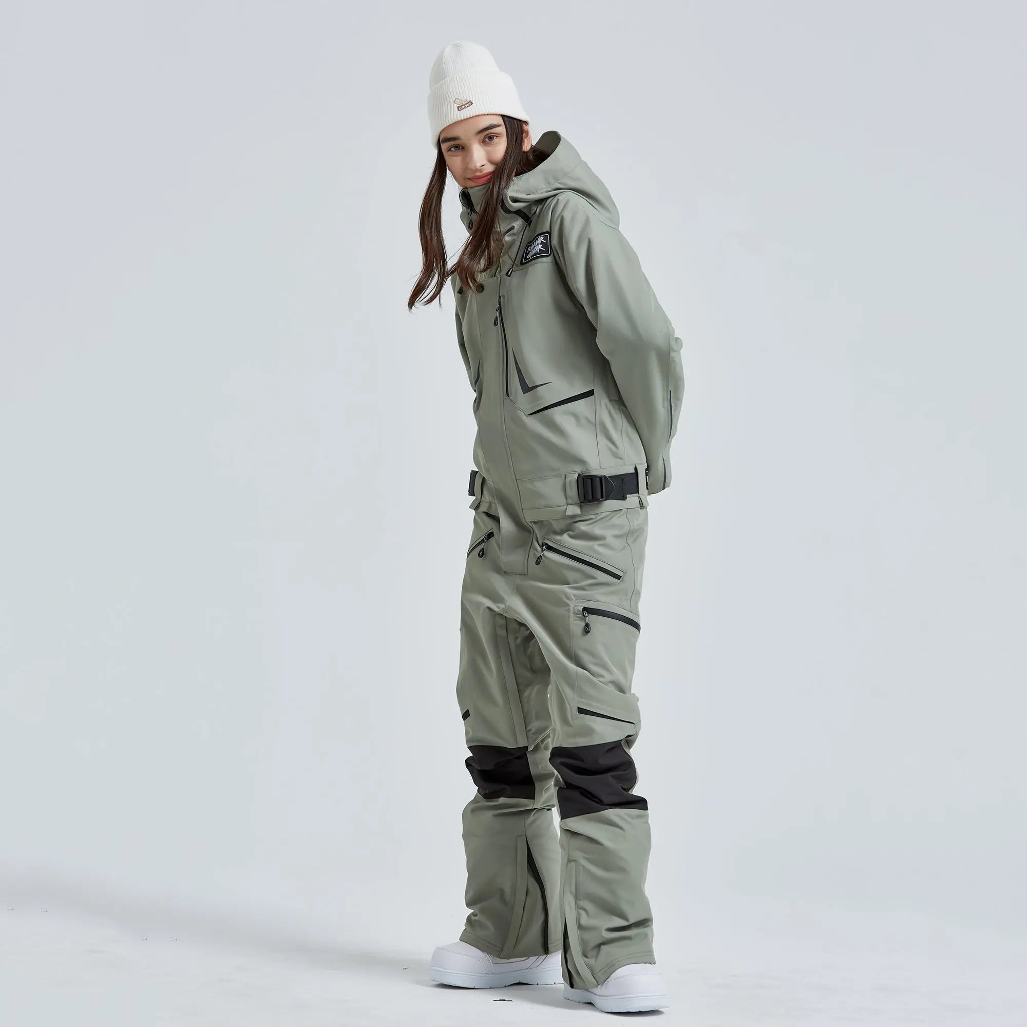 Women’s One Piece Hooded Ski Suit Winter Snowsuit Jumpsuit
