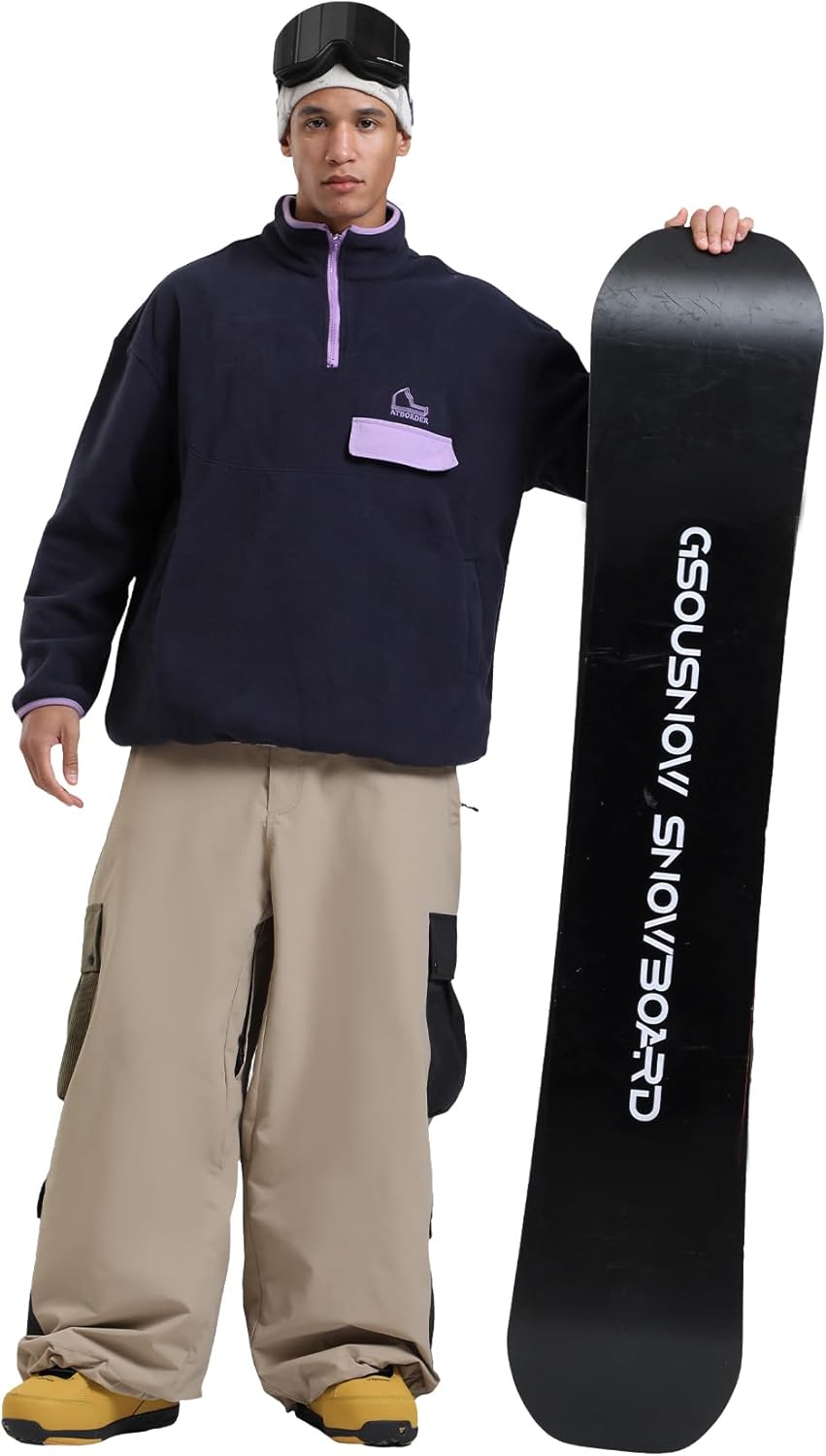Men Women Ski Pants Baggy Cargo Snowboard Pants