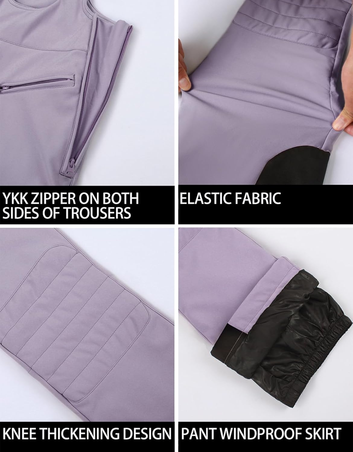 Women’s Slim Fit Insulated Ski Bib Snow Pants Waterproof Warm