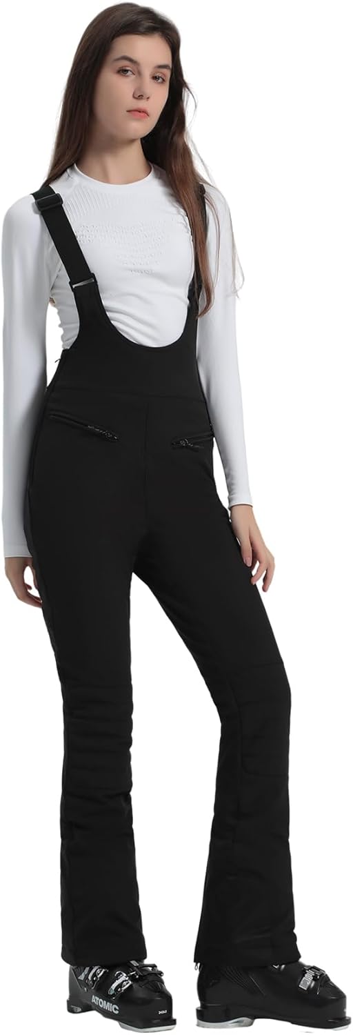 Women’s Slim Fit Insulated Ski Bib Snow Pants Waterproof Warm