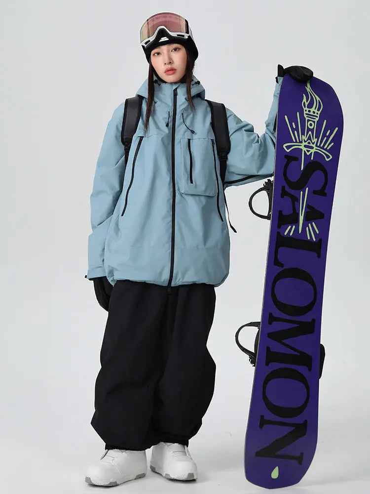 Unisex Baggy Freestyle Ski Suit One Piece Snowboard Outfit