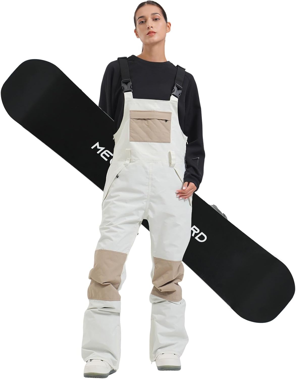 Womens Ski Bibs Snowboard Pants Snow Overalls Waterproof Windproof Winter Outdoor Sports