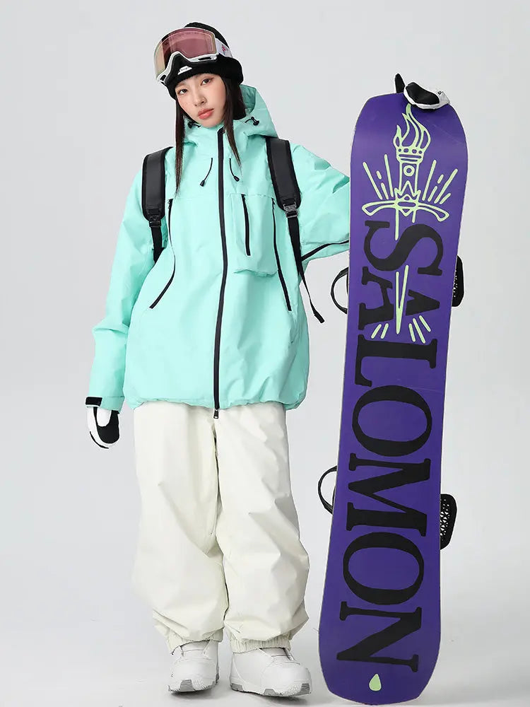 Unisex Baggy Freestyle Ski Suit One Piece Snowboard Outfit