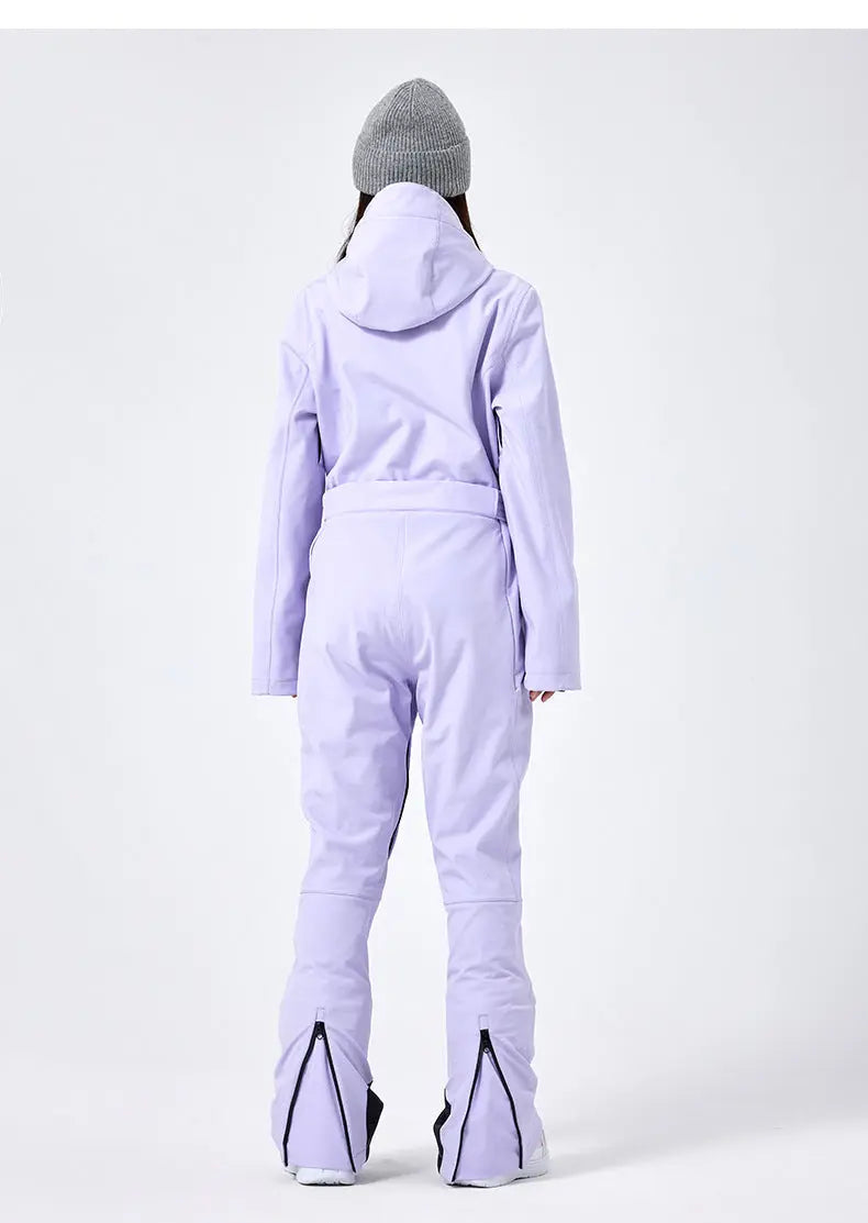 Women’s Windproof One Piece Ski Jumpsuit Chic Snow Outfit