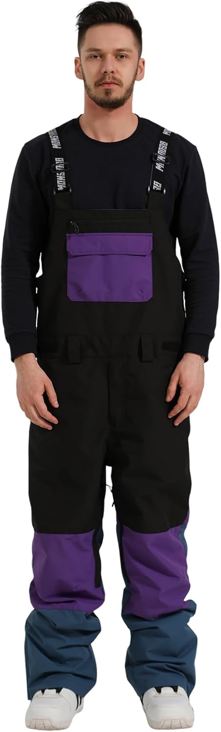 Womens Ski Bibs Snowboard Pants Snow Overalls Waterproof Windproof Winter Outdoor Sports