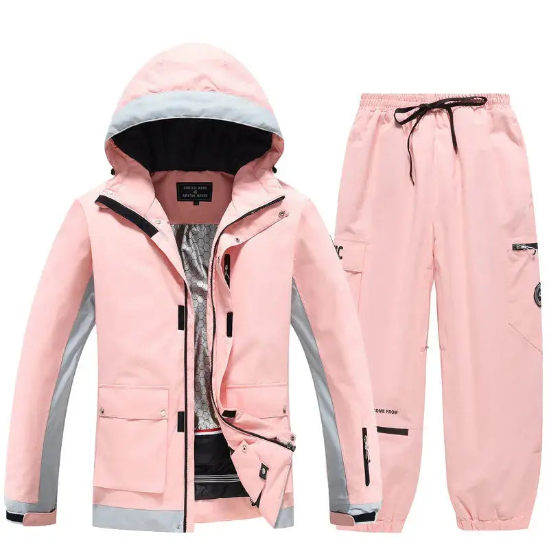 Loose Fit Ski and Snowboard Jacket and Pants Set Sportswear