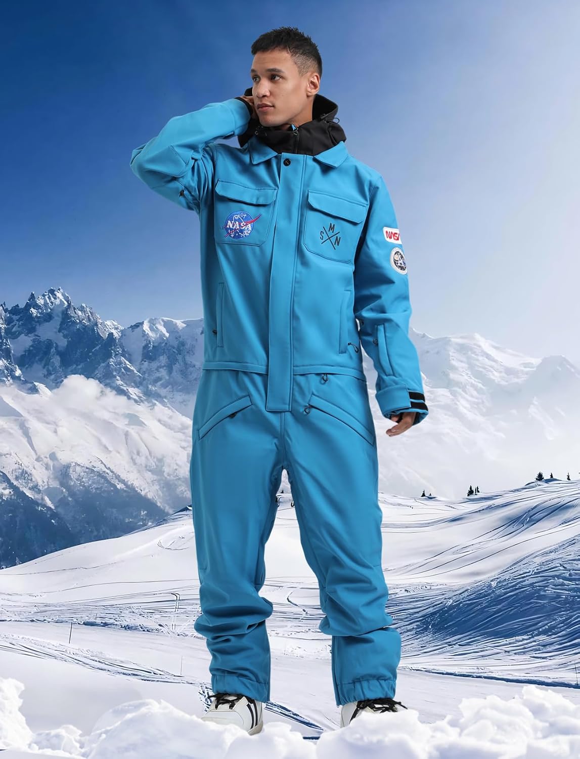 Ski Suits Women Men One Piece Snow Suits Waterproof Windproof Men Snowsuit Insulated Ski Jumpsuit