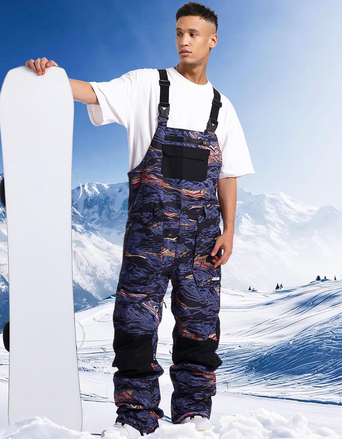 Women Men Ski Bibs Snowboard Pants Snow Bibs