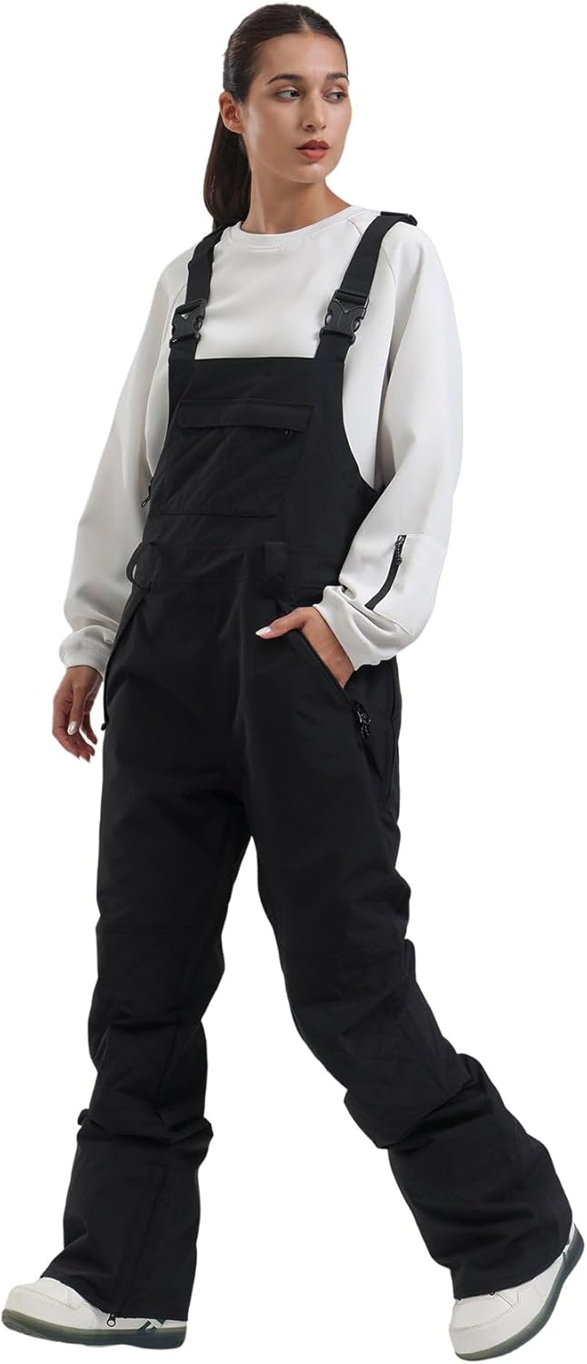Womens Ski Bibs Snowboard Pants Snow Overalls Waterproof Windproof Winter Outdoor Sports