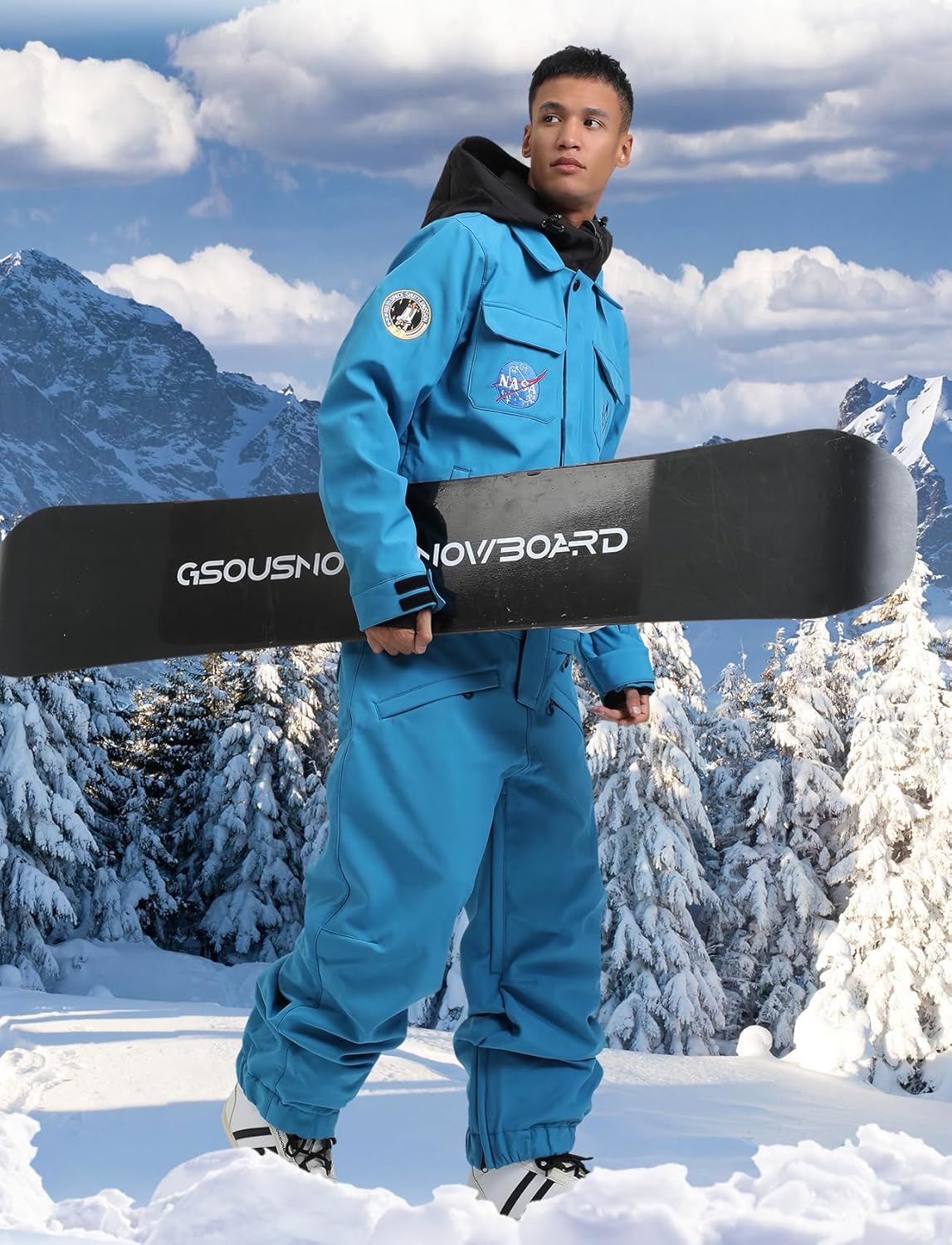 Ski Suits Women Men One Piece Snow Suits Waterproof Windproof Men Snowsuit Insulated Ski Jumpsuit