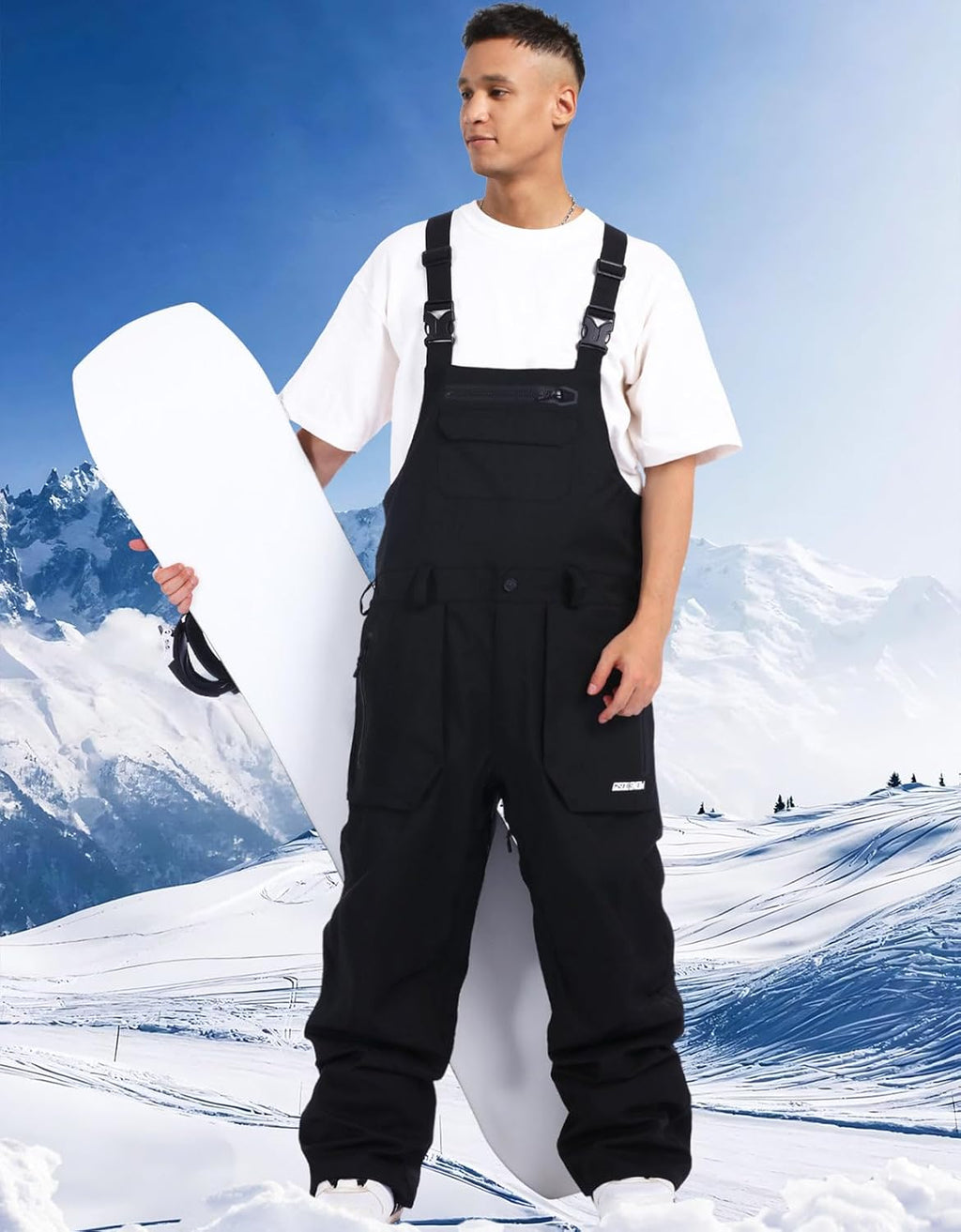 Women Men Ski Bibs Snowboard Pants Snow Bibs