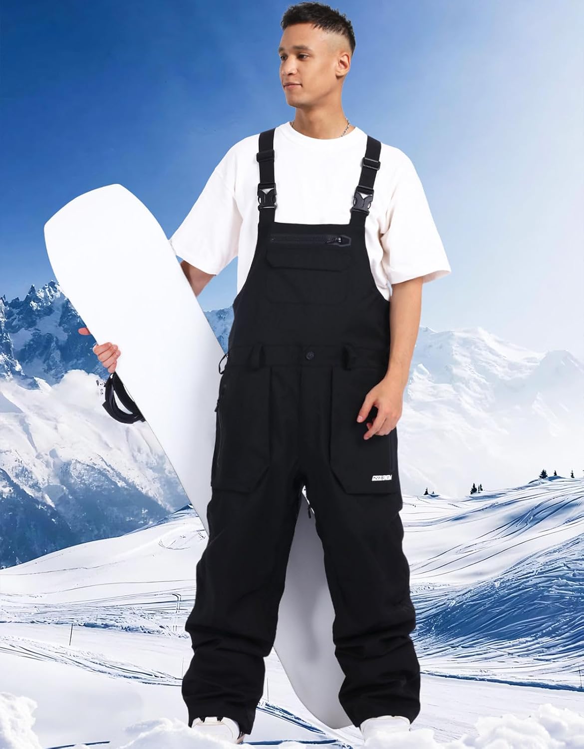 Women Men Ski Bibs Snowboard Pants Snow Bibs