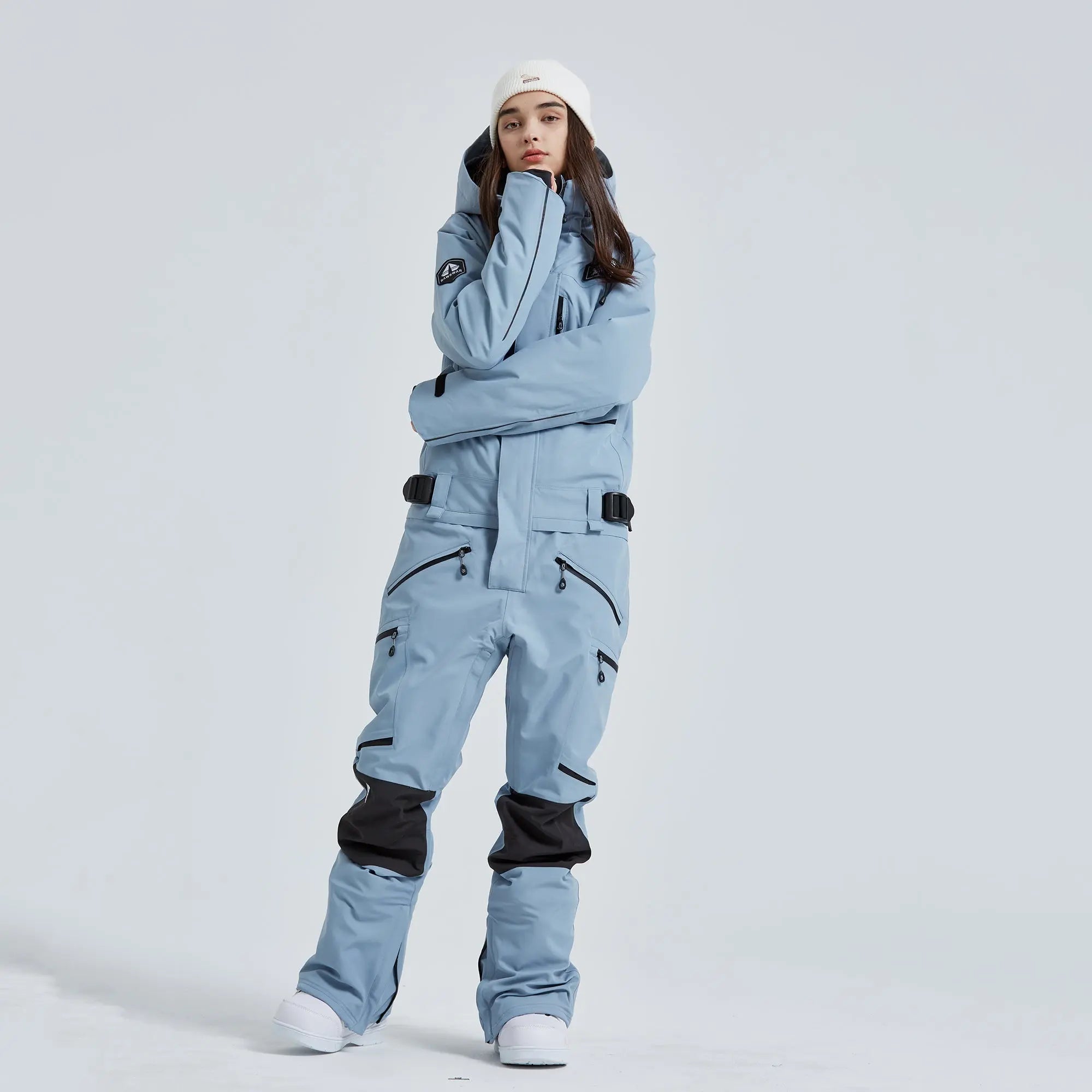 Women’s One Piece Hooded Ski Suit Winter Snowsuit Jumpsuit