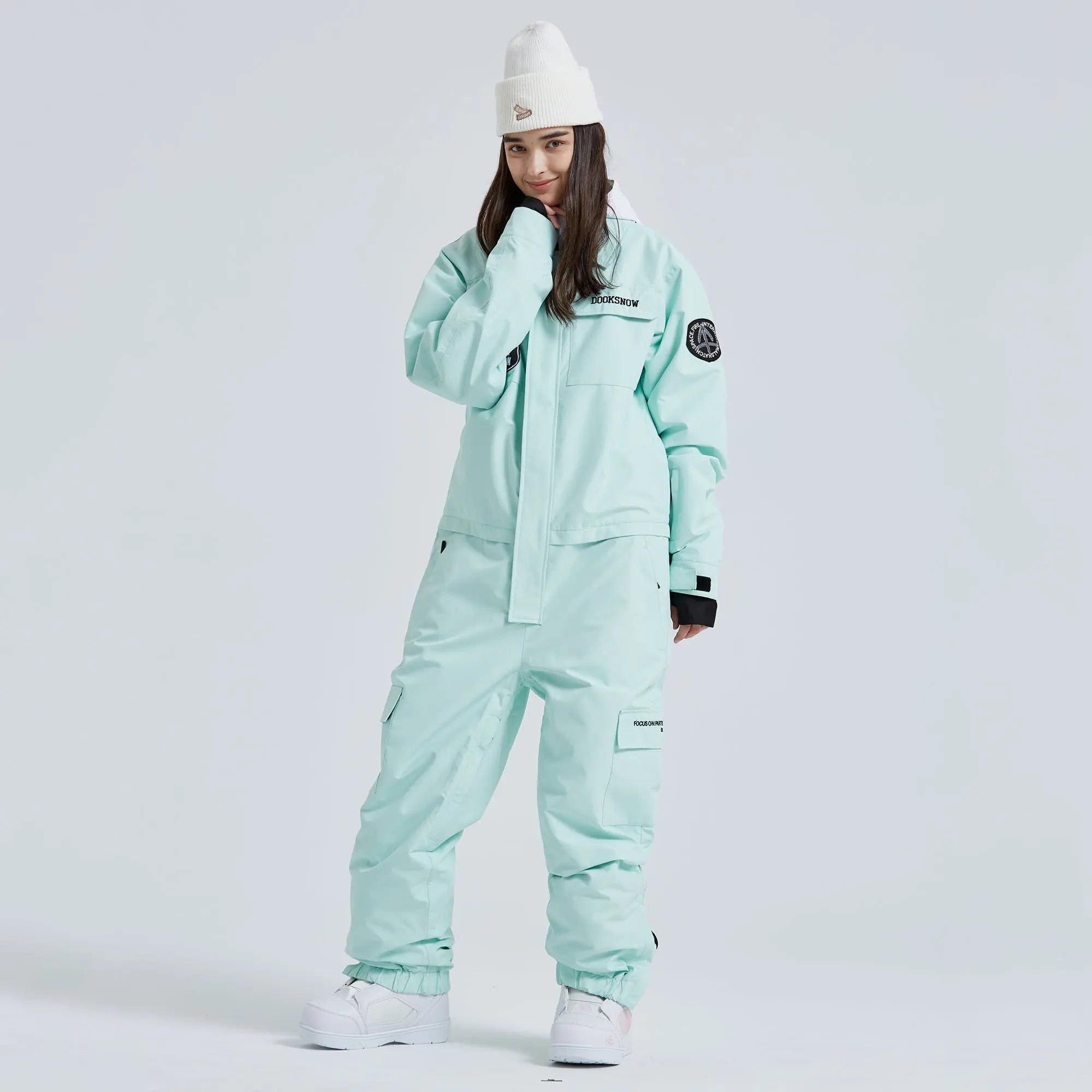 Adult One Piece Ski Suits Waterproof Winter Snowsuits