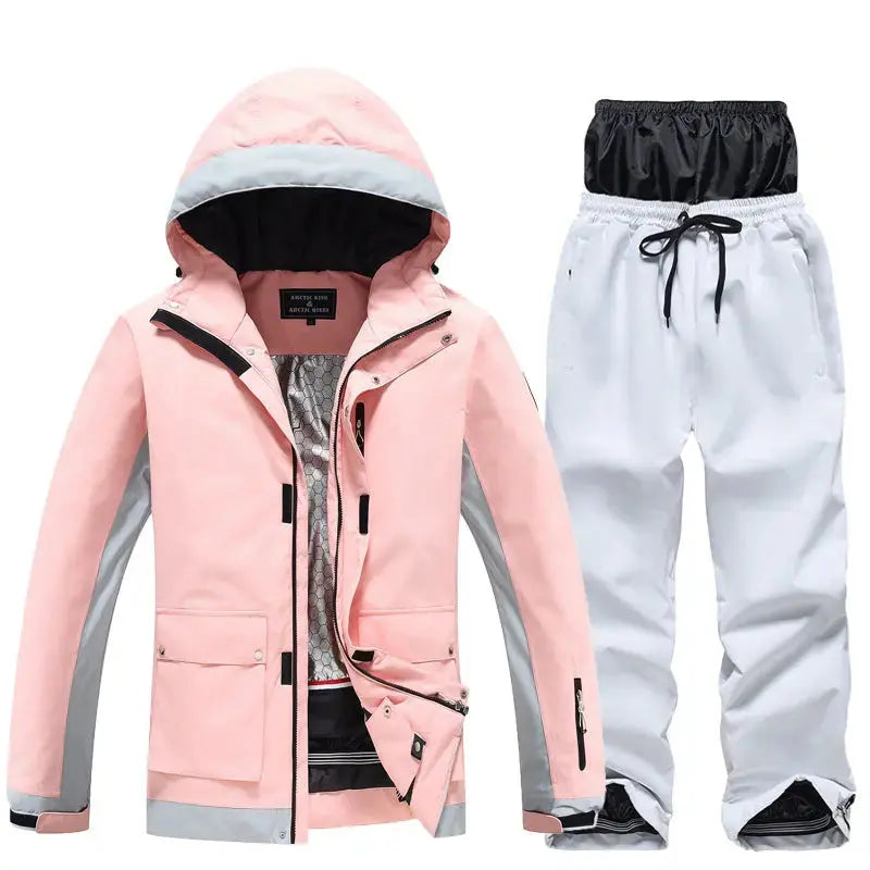Loose Fit Ski and Snowboard Jacket and Pants Set Sportswear