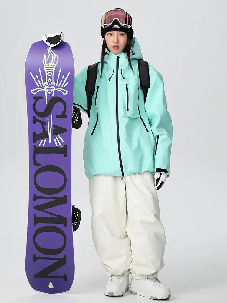 Unisex Baggy Freestyle Ski Suit One Piece Snowboard Outfit
