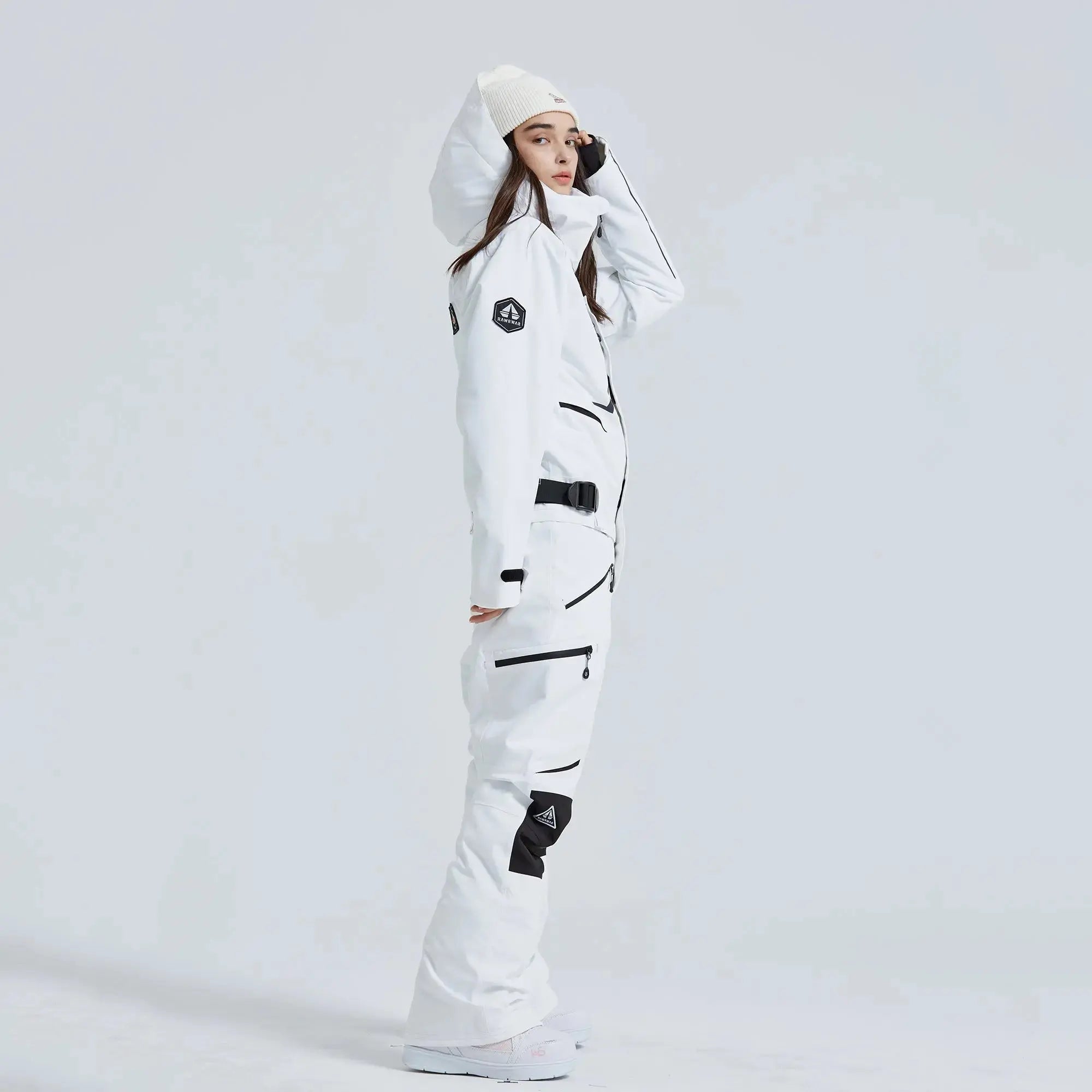Women’s One Piece Hooded Ski Suit Winter Snowsuit Jumpsuit