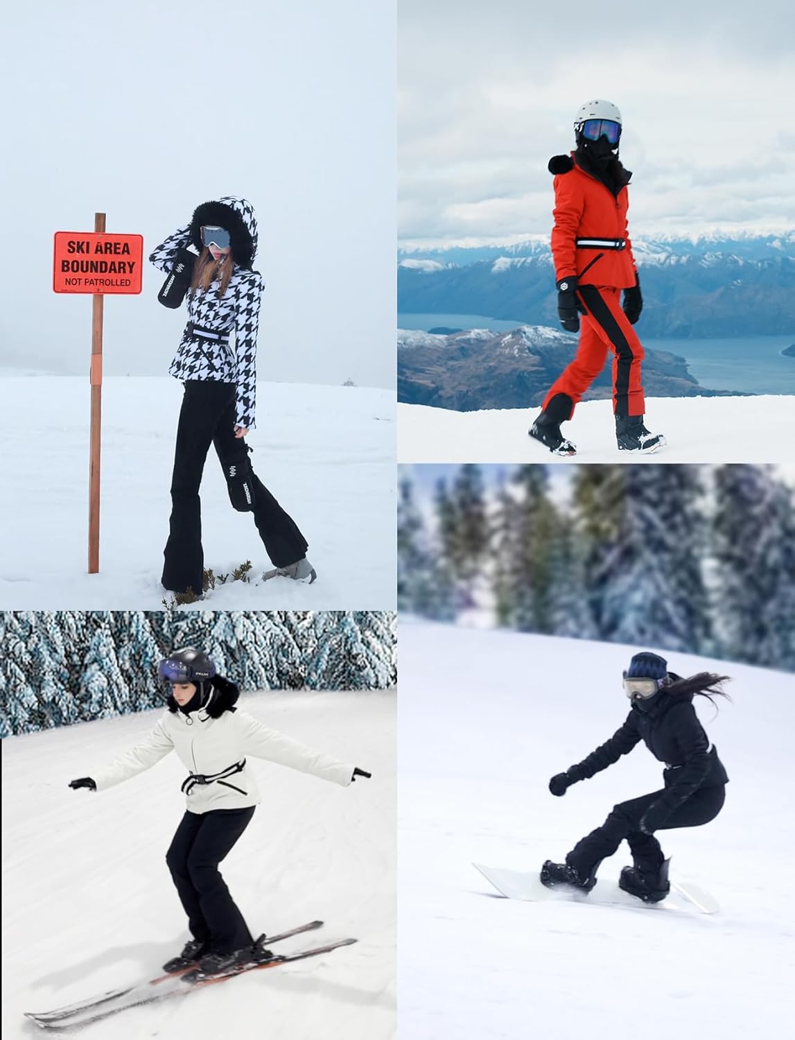 Women's Ski Jacket Snowboard Warm Winter Short Slim Snow Coat Jacket