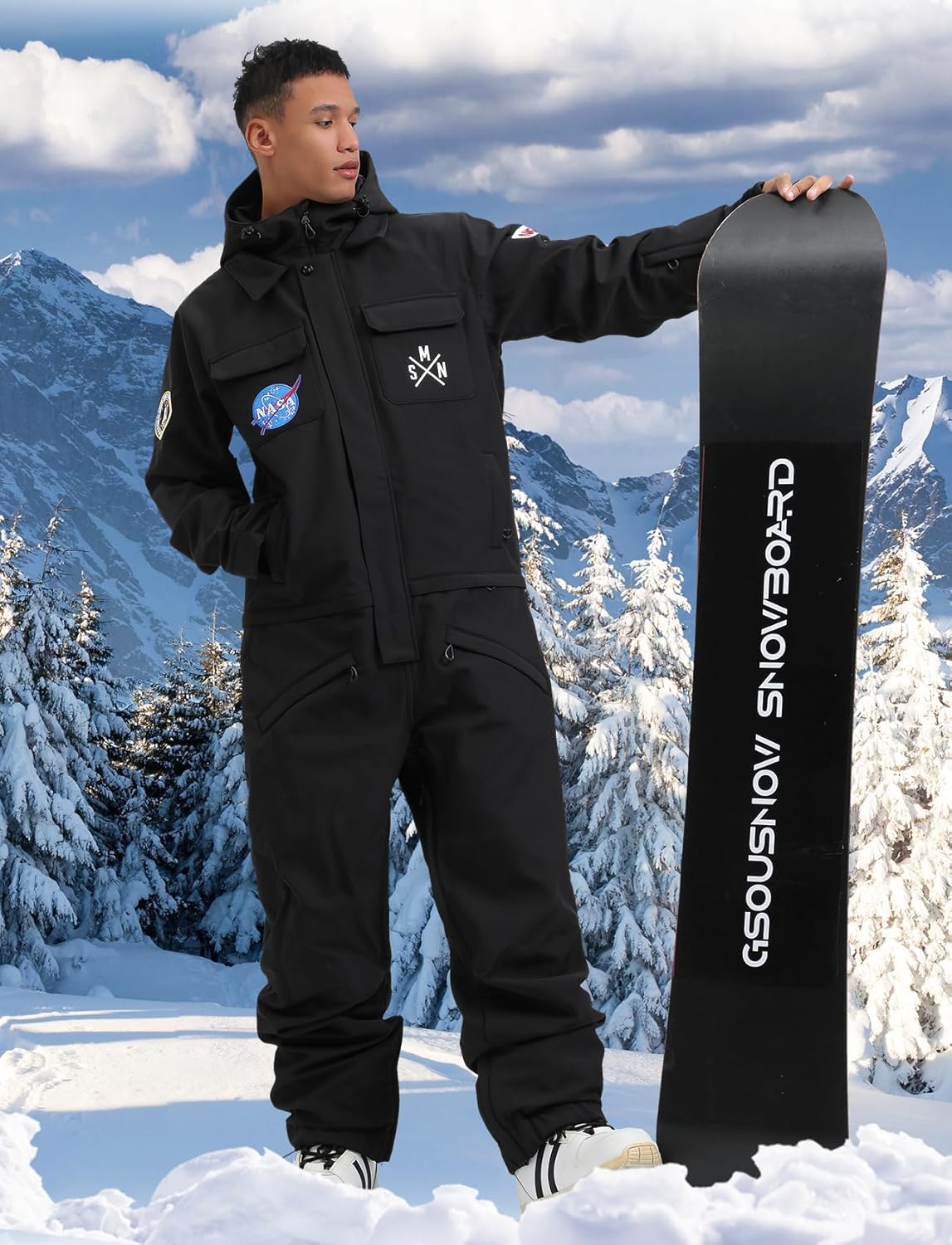 Ski Suits Women Men One Piece Snow Suits Waterproof Windproof Men Snowsuit Insulated Ski Jumpsuit