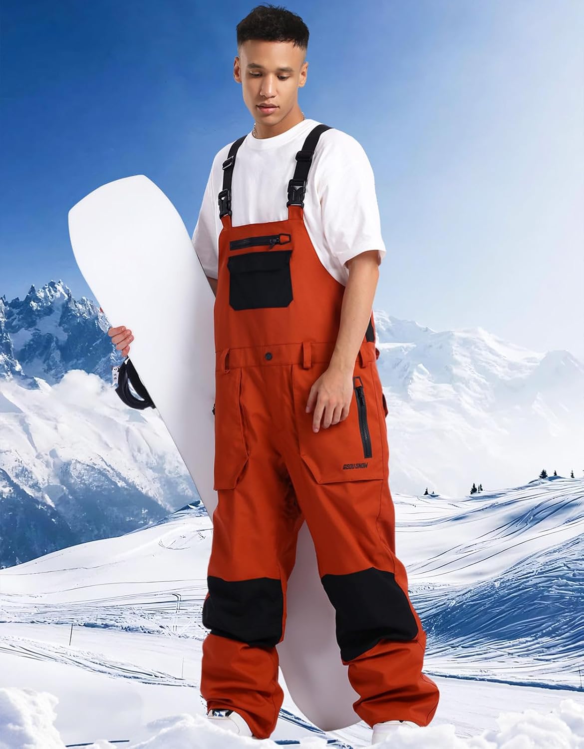 Women Men Ski Bibs Snowboard Pants Snow Bibs