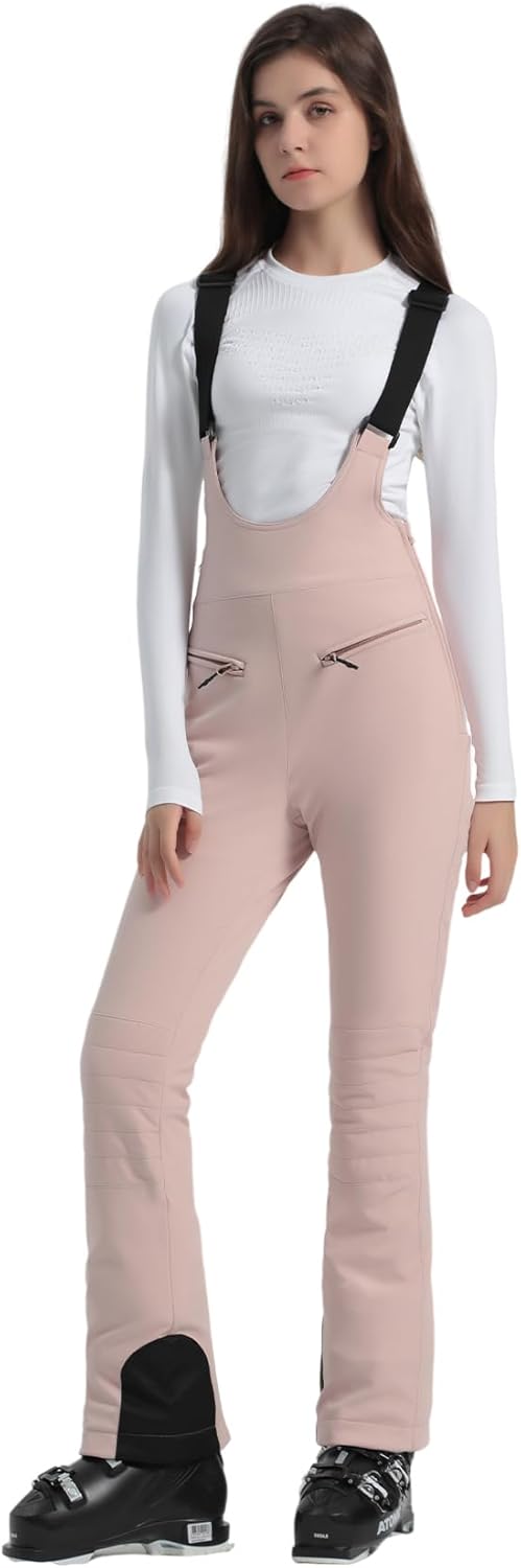Women’s Slim Fit Insulated Ski Bib Snow Pants Waterproof Warm