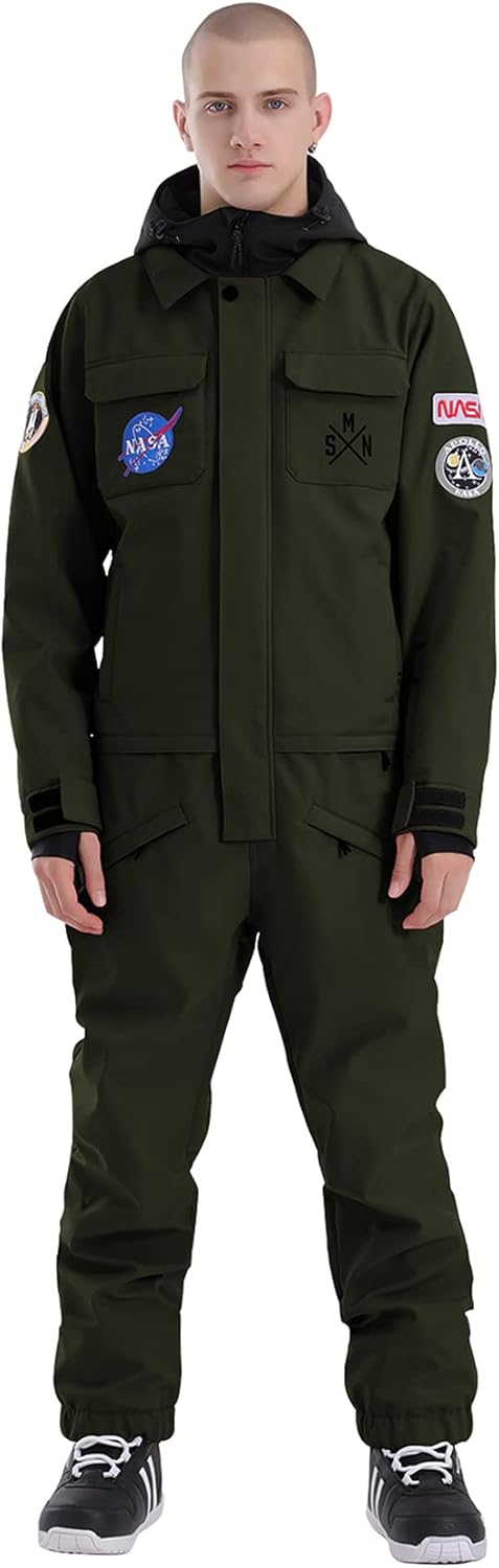 Ski Suits Women Men One Piece Snow Suits Waterproof Windproof Men Snowsuit Insulated Ski Jumpsuit