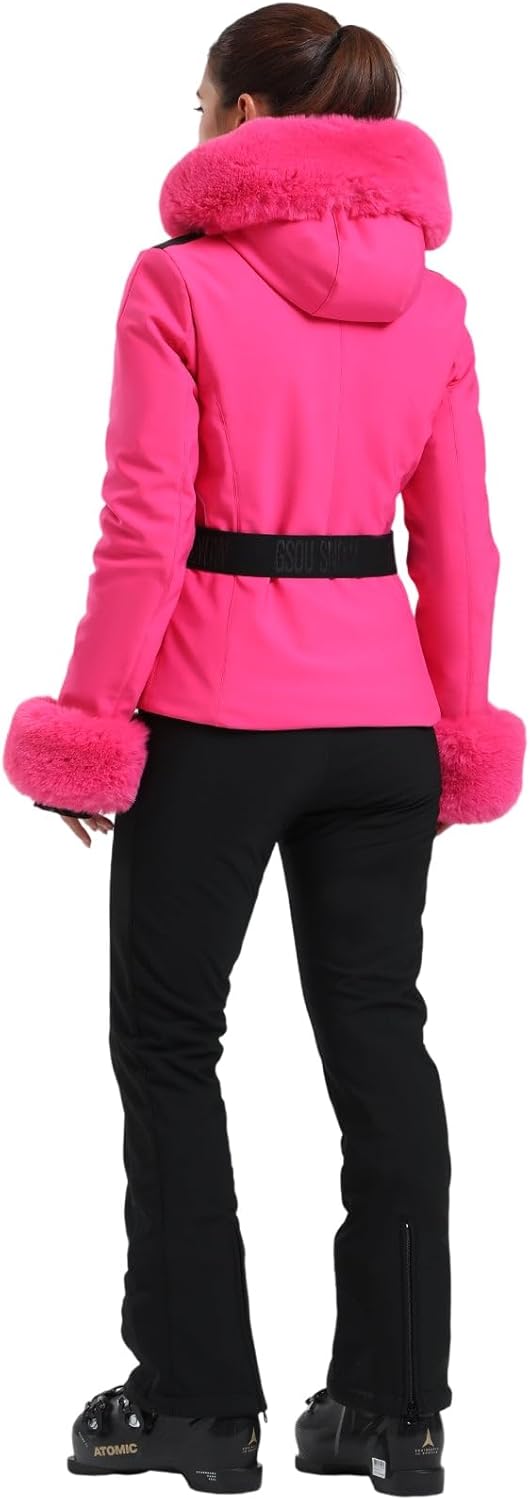 Women's Ski Jacket Snowboard Warm Winter Short Slim Snow Coat Jacket