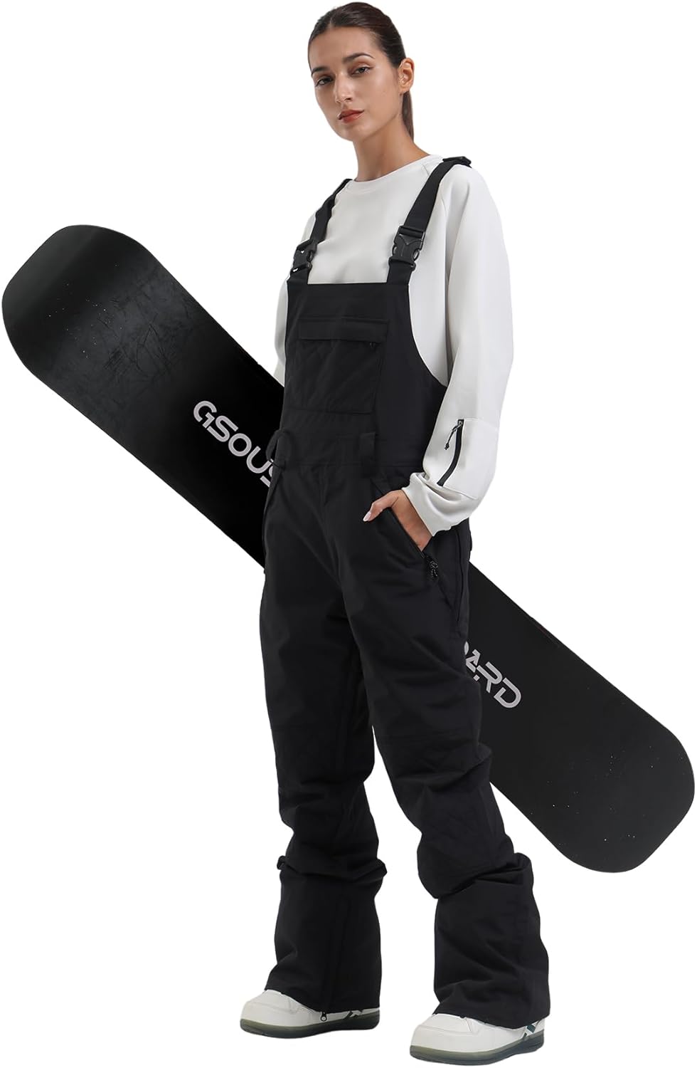 Pantalon de ski femme bretelles snowboard imperméable