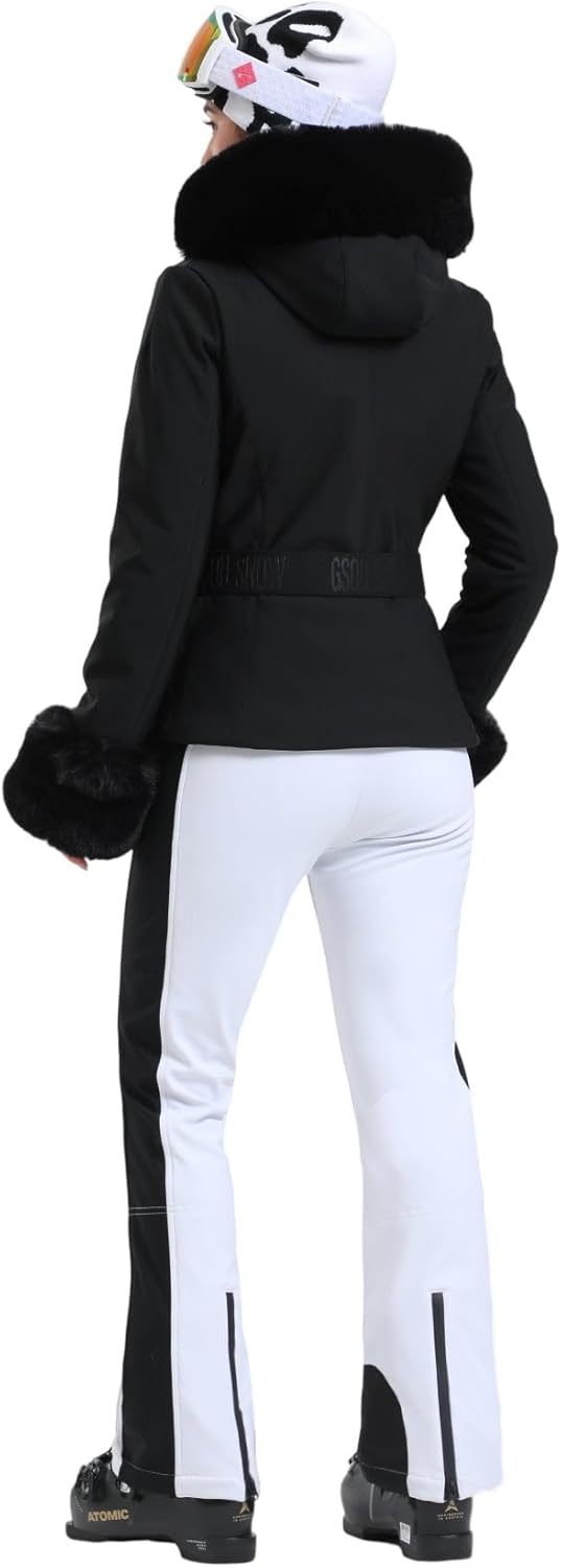 Women's Ski Jacket Snowboard Warm Winter Short Slim Snow Coat Jacket