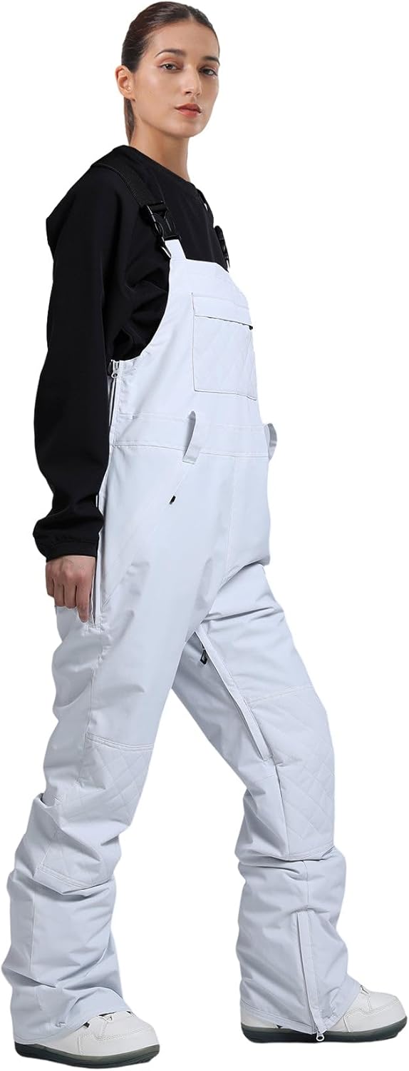 Womens Ski Bibs Snowboard Pants Snow Overalls Waterproof Windproof Winter Outdoor Sports
