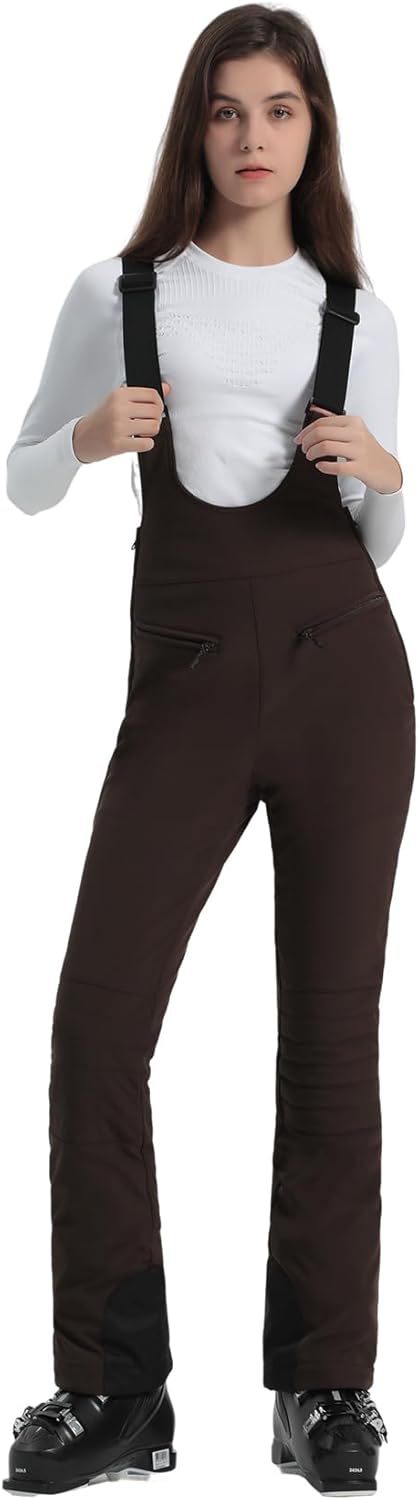 Women’s Slim Fit Insulated Ski Bib Snow Pants Waterproof Warm
