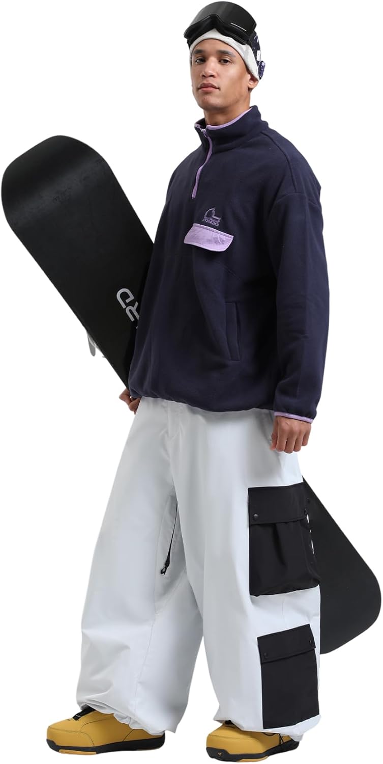 Men Women Ski Pants Baggy Cargo Snowboard Pants