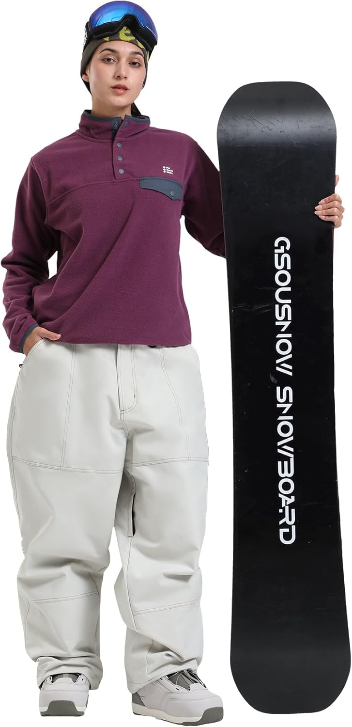 Womens Mens Snowboard Pants Super Baggy Ski Snow Pants