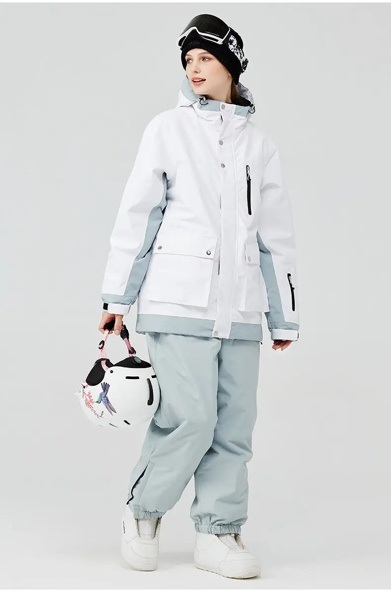 Women’s Outdoor Snowboarding Jacket and Pants Winter Suit