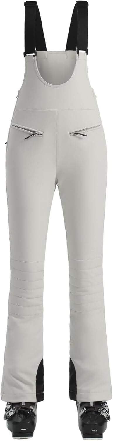 Women’s Slim Fit Insulated Ski Bib Snow Pants Waterproof Warm