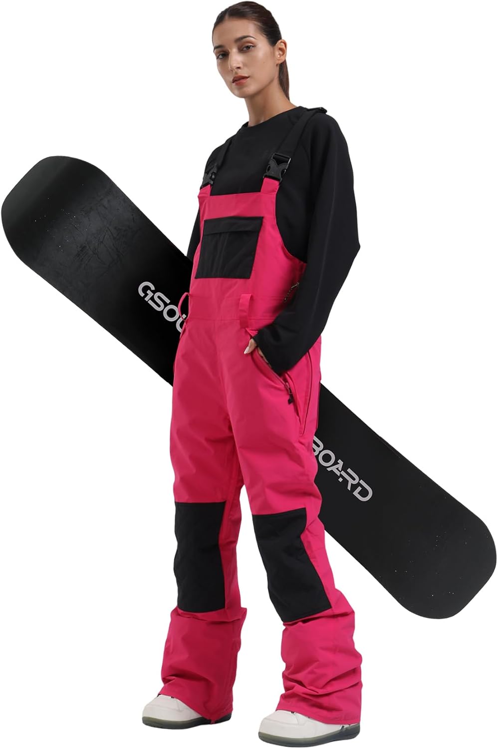 Womens Ski Bibs Snowboard Pants Snow Overalls Waterproof Windproof Winter Outdoor Sports