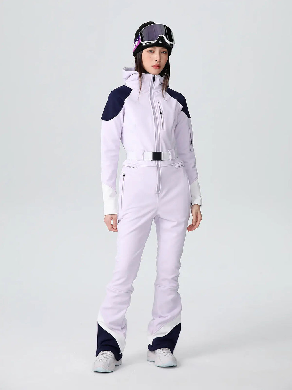 Combinaison de ski évasée extensible femme élégante hiver