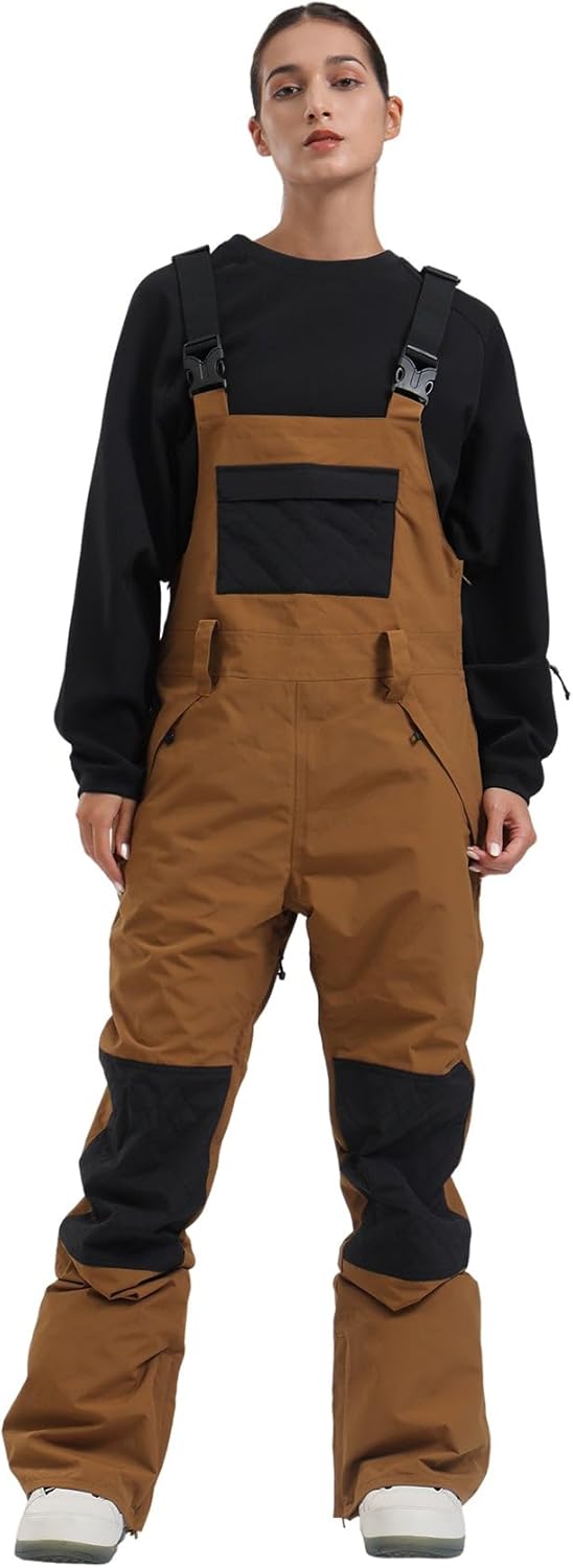 Womens Ski Bibs Snowboard Pants Snow Overalls Waterproof Windproof Winter Outdoor Sports