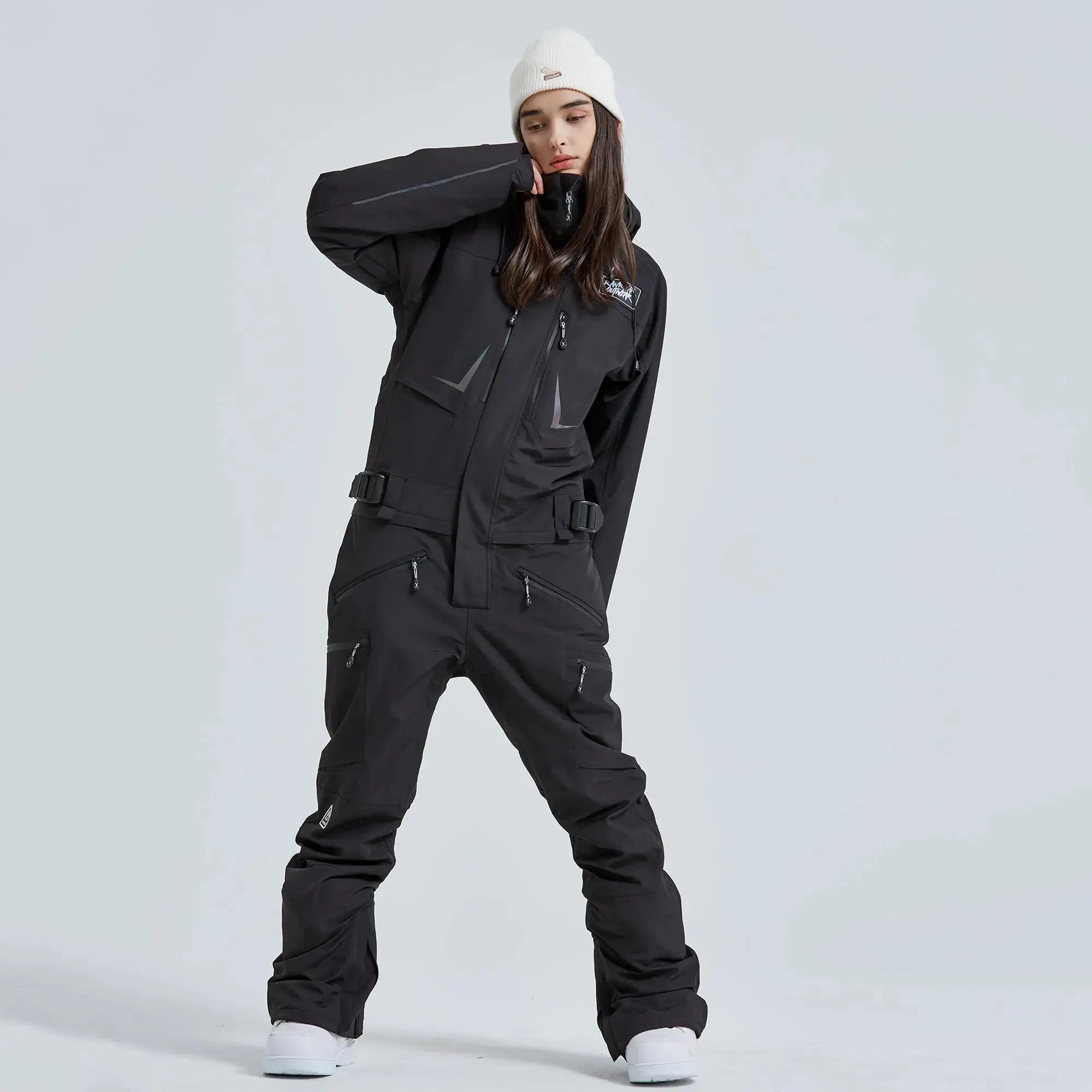 Women’s One Piece Hooded Ski Suit Winter Snowsuit Jumpsuit