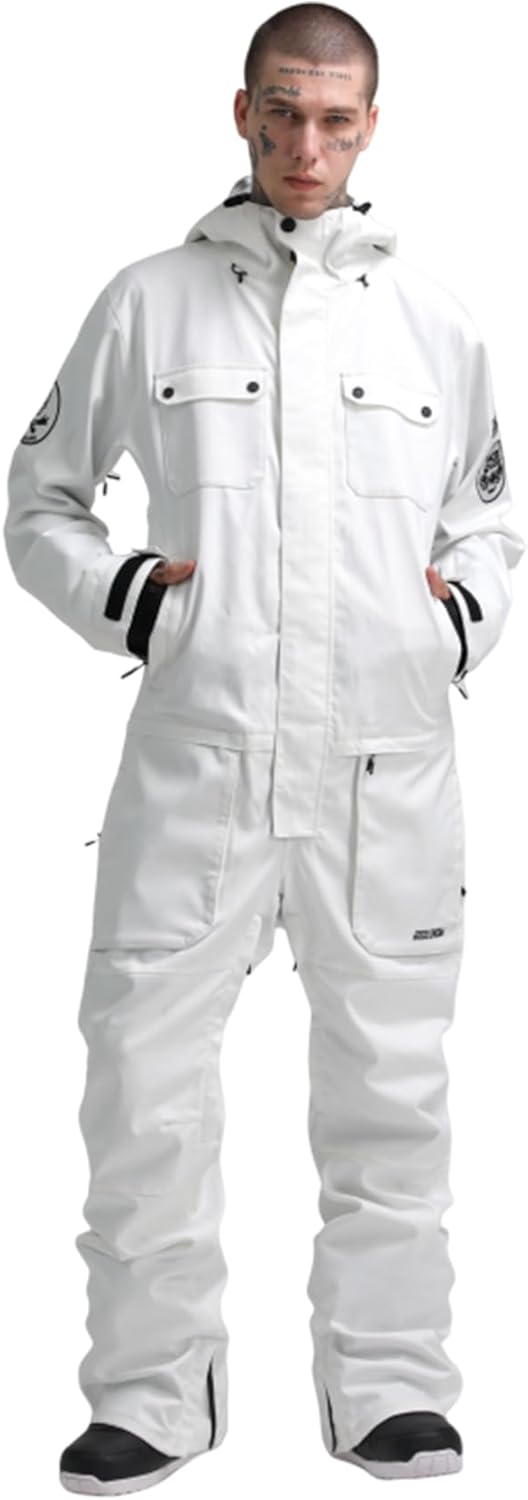 Ski Suits Women Men One Piece Snow Suits Waterproof Windproof Men Snowsuit Insulated Ski Jumpsuit
