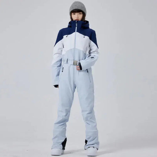 Women’s Hooded Winter Snow Jumpsuit One Piece Snowwear Suit