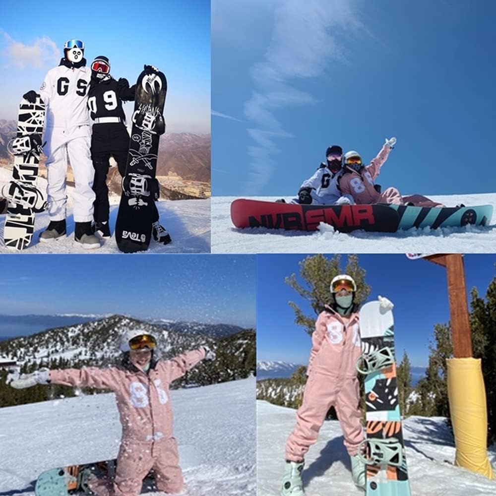 Ski Suits Women Men One Piece Snow Suits Waterproof Windproof Men Snowsuit Insulated Ski Jumpsuit